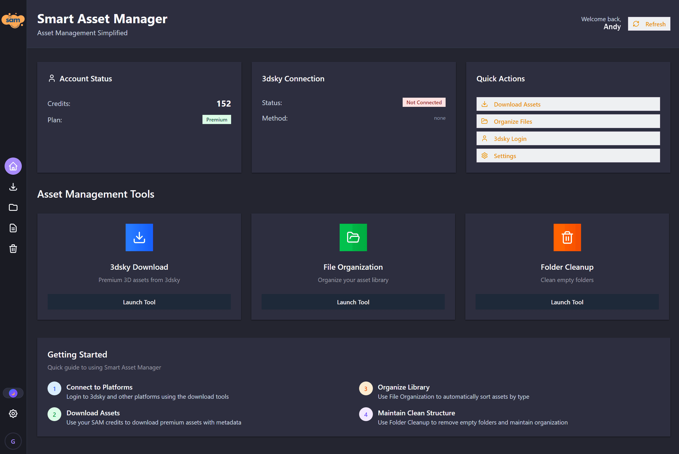 Smart Asset Manager interface